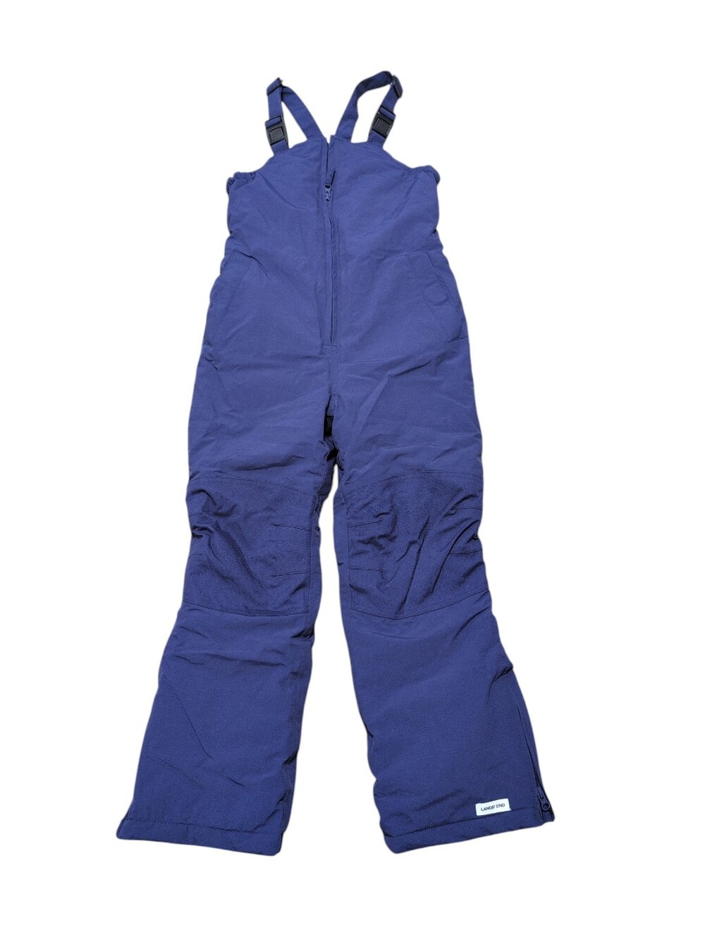 Lands' End Kids Squall Waterproof Insulated Snow Bib Overalls Navy Blue Size 10